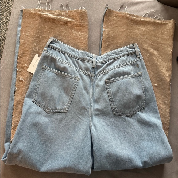 NWT Anthropologie Pilcro Sequin High-Rise Wide-Leg Skater Jeans - Picture 6 of 9